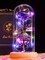 Beferr Birthday Gifts for Women Galaxy Glass Rose Forever Preserved Flowers for Delivery Light Up Rose in Glass Dome Mothers Day Butterfly Gifts for Mom Wife Grandma Her Daughter Girlfriend